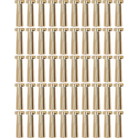 Lot de 50 fiches de batterie 5mm en laiton haute dureté pour connecteurs RC ESC moteur (1/5)