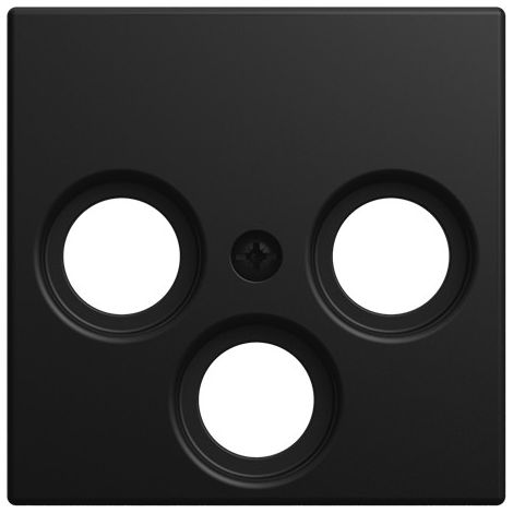 Busch-Jaeger Plaque centrale TV / SAT 3 compartiments noir mat - Busch-balance® SI (1743-03-915), 2CKA001724A4460