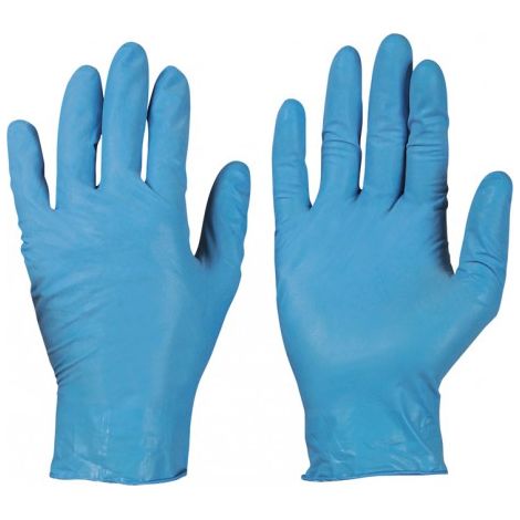 Gants jetables en nitrile Bleu – Sans poudre – Taille: 9(Box a100St.)