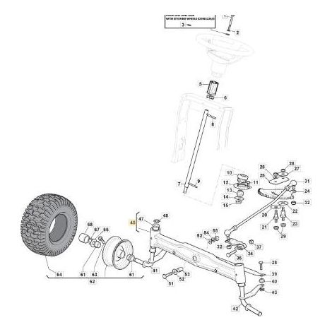 Stiga – Essieu avant autoportée GGP – Accessoire pour moteur électrique – Compatible avec modèles Estate 3398 HW et Tornado 3108 HW