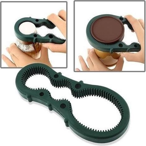 TrAdE Shop Traesio - Multi Opener Grip Apri Bottiglia Barattolo Universale Per Tutti I Tappi -
