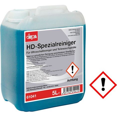 Dema – Nettoyant alcalin doux pour fontaine et nettoyeur ultra-son – Élimine graisses et salissures organiques – Non toxique et biodégradable – 5L