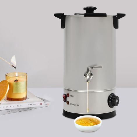 Fondeur de cire pour la fabrication de bougies  Pot de cire électrique de 10,5 Qts - Grande machine à bougie commerciale - Température réglable de 30 à 110 °C - Fondeur de cire pour business home (1/5)