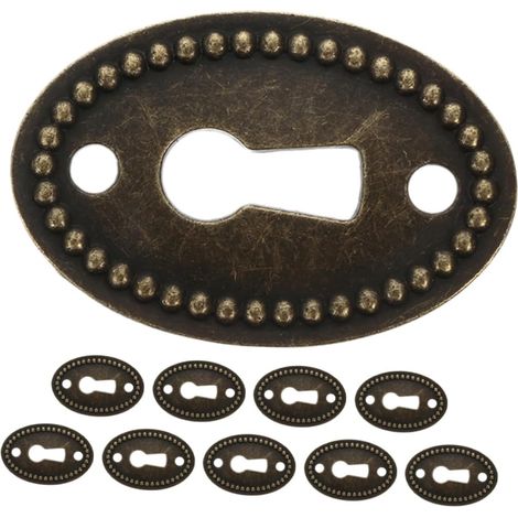 Plaque de recouvrement ovale en alliage zinc pour trou serrure (1/5)