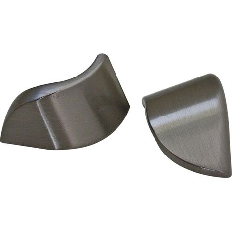 Formschöner Möbelknopf Ausführung Edelstahl Optik Schubladenknopf aus Metall (1/2)