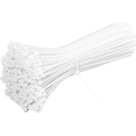 1000 Pièces Serre Flex Blancs 100mm X 1,8mm, Mini Collier Serrage Plastique (1/5)