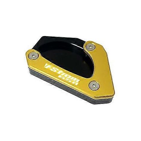 CNC-gefräste Seitenständer-Verlängerungsplatte für Suzuki V-Strom 650 DL650 (2004–2023, 2022) – Gold – V-Strom-Logo