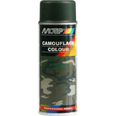 Bombe de peinture de camouflage - vert bronze - Motip (1/2)