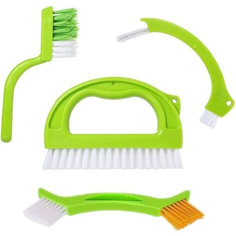 Bathroom, Kitchen and Household Brush, Joint Brush for Cleaning Floor, Window, Mold, Tile Joint Brush (4 Brushes Included) (1/3)
