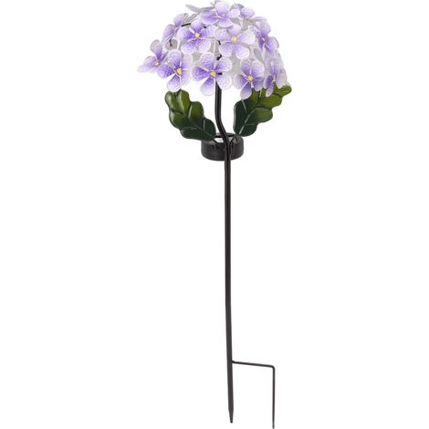 Solar-Gartenleuchten, LED-Außenleuchten, dekorative Solar-Hortensienblütenleuchten, lila (1/5)