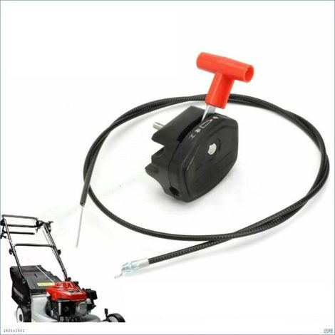 Universal throttle cable for 56-inch lawnmowers. Throttle cable switch lever control handle.