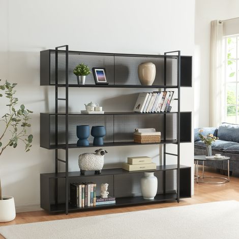 Standregal Randaberg 180x180x33 cm Schwarz [en.casa] (1/5)