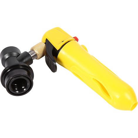 Chargeur de fût, injecteur de CO2, distributeur de bière pression, verrouillage à bille pour bière artisanale, valve à soda jaune (1/5)