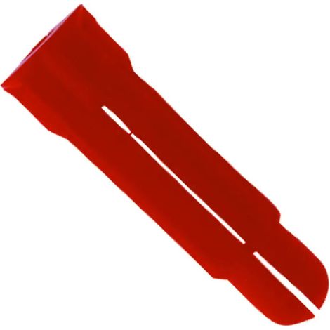 Tassello in nylon PC rosso 8x34mm per viti per legno, 100 pezzi