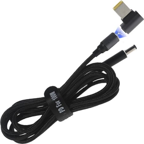Câble d'alimentation magnétique 1,8 m pour PC portable Lenovo Ideapad - Connecteur DC 5,5x2,1mm vers 4,0x1,7mm (1/4)