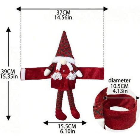 Gnome - Décoration Suspendue Pour Rideau De Noël - Intérieur Festif - Lot De 1 (1/5)