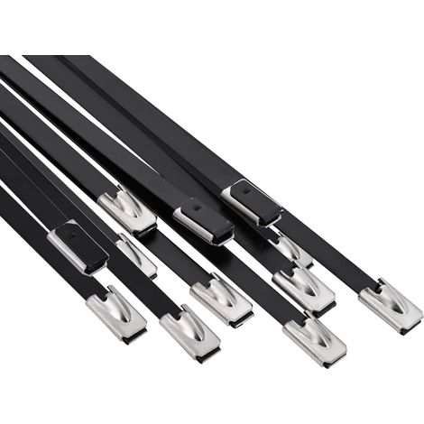 Attache de câble 12 pc 4,6 x 250 mm Noir vidaXL (1/5)