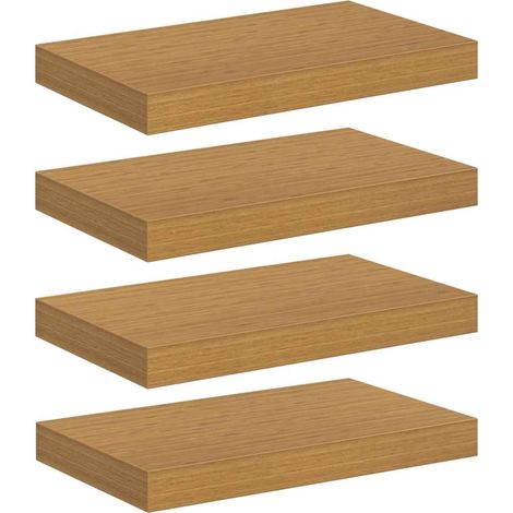 Wall Shelf Wall-Mounted 4 pcs Beige 40 x 23.5 x 3.8 cm vidaXL