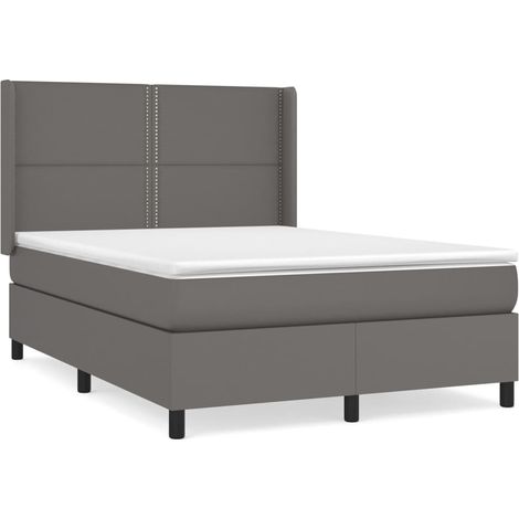 Maison Exclusive - Boxspringbett mit Matratze Grau 140x200 cm Kun