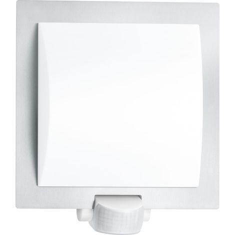 Steinel L20 S 566814 Außenwandleuchte mit Bewegungsmelder Energiesparlampe, LED E27 60 W Silber (1/10)