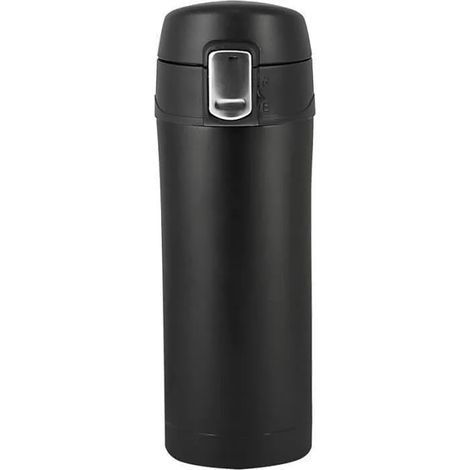 Bouteille Isotherme 300ml Acier Inox - Chaud 6h, froid 12h - Noir (1/5)