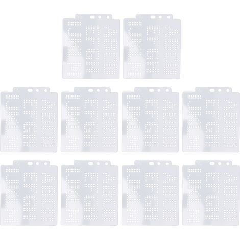 20 pièces pochoirs lettres en PET réutilisables pour projets artistiques scrapbooking (1/5)