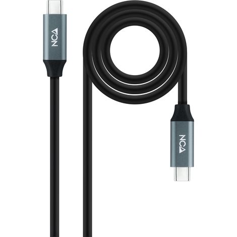 Usb 3.2 Gen2x2 Usb-c zu Usb-c Kabel 1m Schwarz Nanocable 10.01.4301 (1/2)