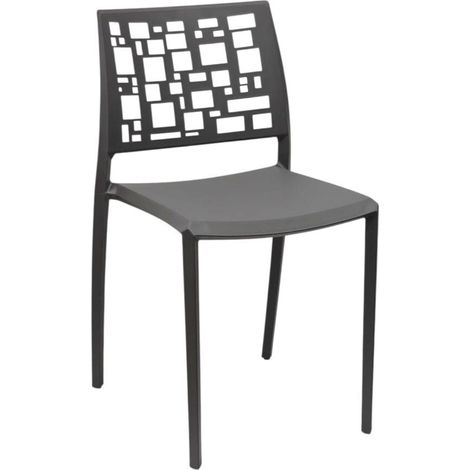 Sedia Moderna CUBICARA in Polipropilene Grigio - Cucina Ristorante