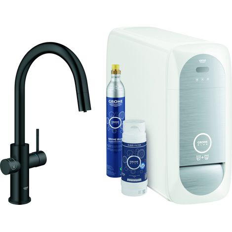Juego básico monomando de fregadero Grohe Blue Home, 219 mm de