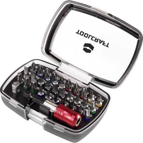 TOOLCRAFT  1613599 Bit-Set 32teilig Schlitz, Kreuzschlitz Phillips, Kreuzschlitz Pozidriv, Innen-Sec (1/5)