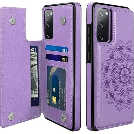 Coque Samsung S20 FE 5G, Housse Portefeuille Galaxy S20 FE avec Porte-Cartes, Cuir PU Premium, Fermeture Magnétique, Protection Arrière Rabat pour Samsung Galaxy S20 FE 6.5 Pouces (1/5)