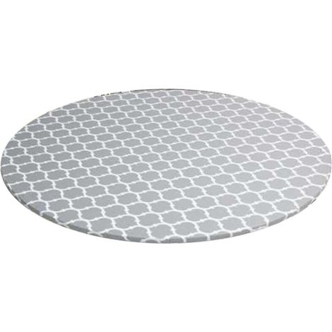 Runde Tischdecke mit elastischem Rand, wasserdicht und ölabweisend, aus PVC, leicht zu reinigen. (1/5)