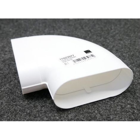 Coude Minigaine blanc 90DEG horizontal équivalent D80 (40x100) - Aldes