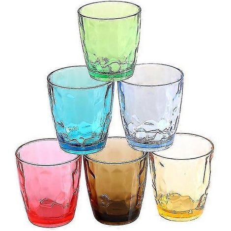 Gobelets en plastique coloré réutilisables de 330/420/470 ml pour pique-nique et fête (lot de 6) (1/5)