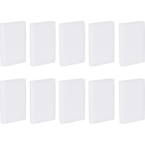 Éponge de nettoyage cuisine haute densité Lot de 10 pièces 2x7,5x12cm sans détergent lavage efficace (1/5)
