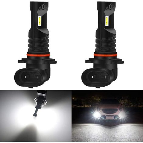 H10 9140 9145 Ampoule antibrouillard à LEDs 1600 lumens Maxi 80W puces CSP 6500K Phare antibrouillard Blanc ou feu diurne DRL - Garantie de 3 Ans (1/5)