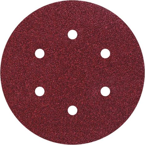 Wolfcraft 1838000 Set de feuilles abrasives pour ponceuse excentrique avec bande auto-agrippante, perforé Grain 60, 120 (1/2)