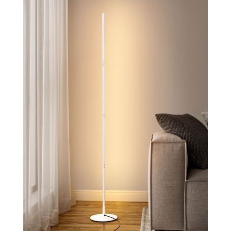 Lampadaire Sur Pied - LED Dimmable 3000K - Interrupteur À Pied - Blanc - Hauteur 146 cm - Pour Salon (1/5)