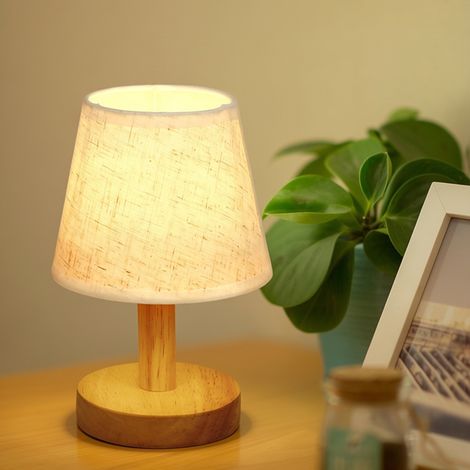 Lampe de table créative en tissu, veilleuse chevet avec lumière douce protection des yeux, décoration chambre salon ambiance moderne (1/5)