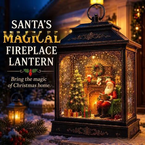 Lanterne magique personnalisée du Père Noël pour la cheminée - Lanterne magique du Père Noël pour la cheminée -