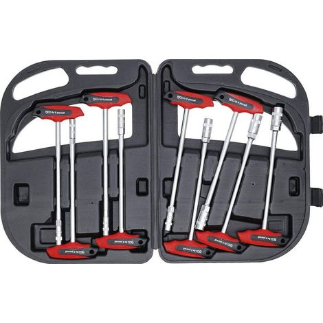 Jeu de Clés à Poignée en T 6-14 mm - 9 pcs - Acier Résistant, Prise Ergonomique, Pro - D-Work (1/5)