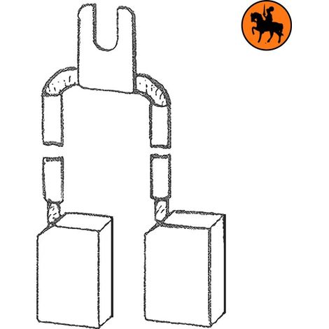 Ensemble de 4 balais de charbon JUNGHEINRICH 28712270/ 0871227 10x16x25mm