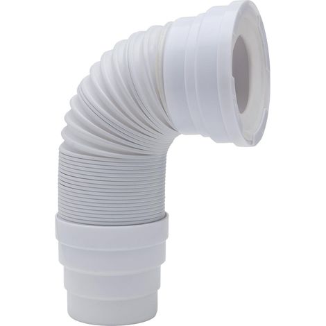Pipe wc extensible à armature métallique, longue, push-fit, à coller pour évacuation toilette, Wirquin 71260001, blanc