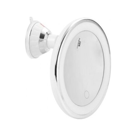 Loupe lumineuse LED 10x avec ventouse, miroir de voyage O avec lumière naturelle à intensité variable pour salle de bain, voyage, rechargeable (1/5)
