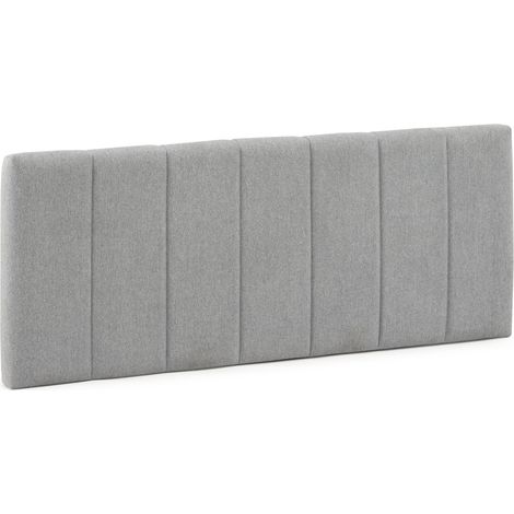 Cabecero tapizado MALMO 160x60 cm Color Gris. Acolchado con Espuma. Bordado Vertical. 8 cm de Grosor. Incluye herrajes para Colgar