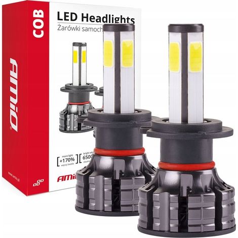 LED-Autolampen COB-Serie H7 6500K amio-02844 (1/5)