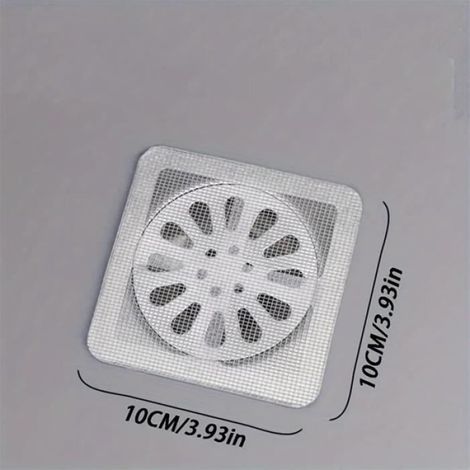 Autocollant Drain Cheveux - 10 x 10 cm - Blanc - Jetable - 20 Pièces (1/4)