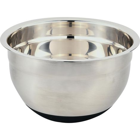 Bol mélangeur avec échelle de mesure, matériau : acier inoxydable, silicone, dimensions : Ø 24 cm, hauteur : 1 cm, couleur : argent, noir  90891 (1/5)
