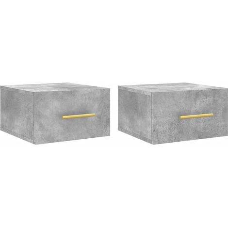 Maison Exclusive - Comodini a Muro 2 pz Grigio Cemento 35x35x20 cm
