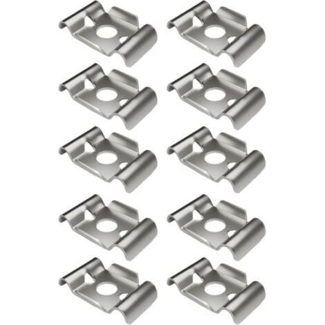 Attaches Pour Grillage Acier Inoxydable 10 Pièces Attache Pour Fil Rigide Support Étagère & Fixation Extérieur Jardin Cour Ferme Allée Terrasse (1/5)
